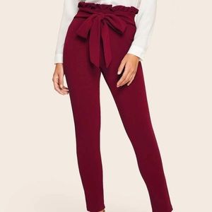 Burgundy red professional pants
